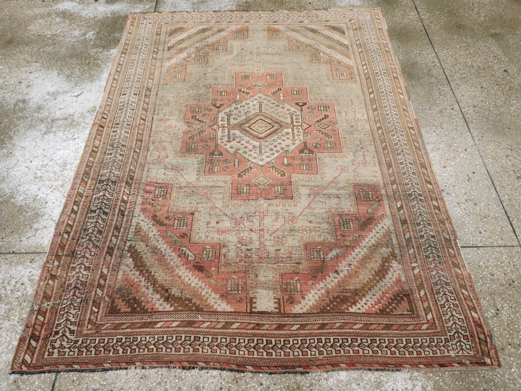 Vintage Persian Afshar Rug, No.20711 - Staging