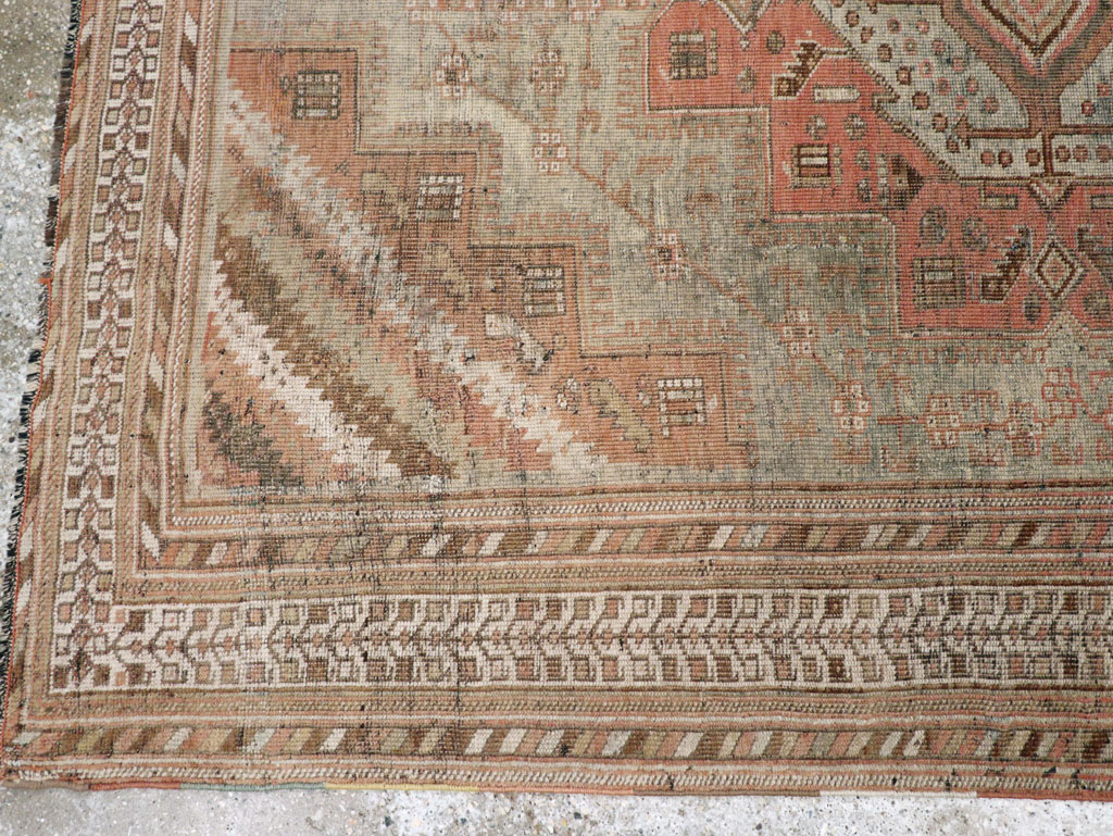 Vintage Persian Afshar Rug, No.20711 - Staging