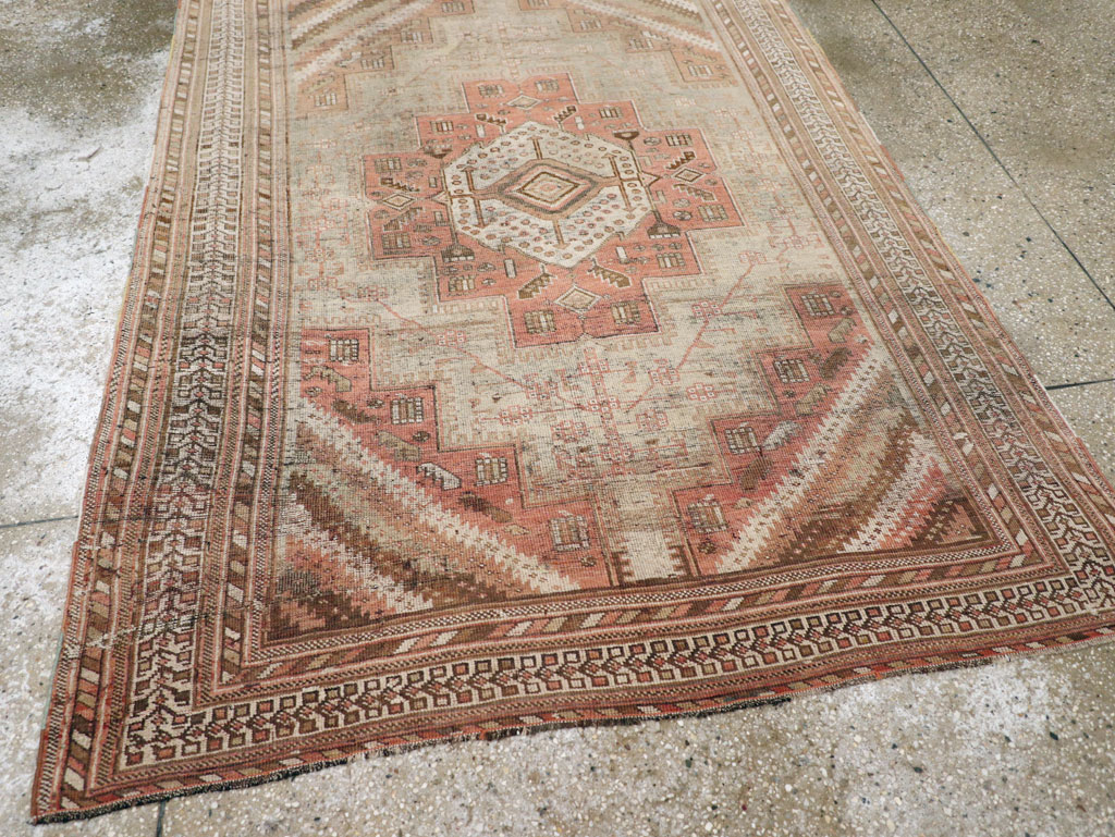 Vintage Persian Afshar Rug, No.20711 - Staging