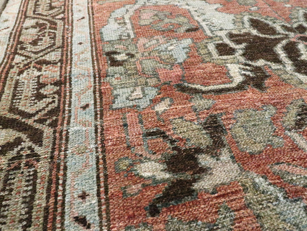 Antique Persian Malayer Rug Throw Rug, No.20716 - Staging