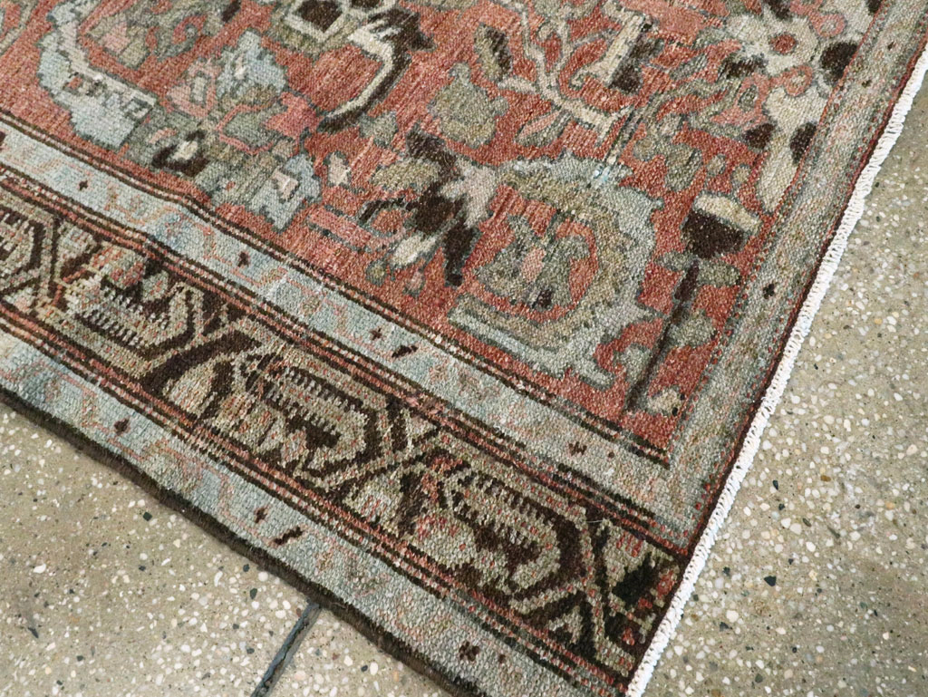 Antique Persian Malayer Rug Throw Rug, No.20716 - Staging