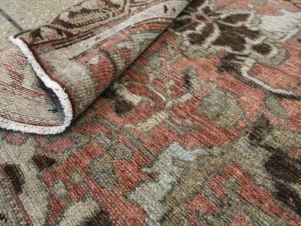 Antique Persian Malayer Rug Throw Rug, No.20716 - Staging