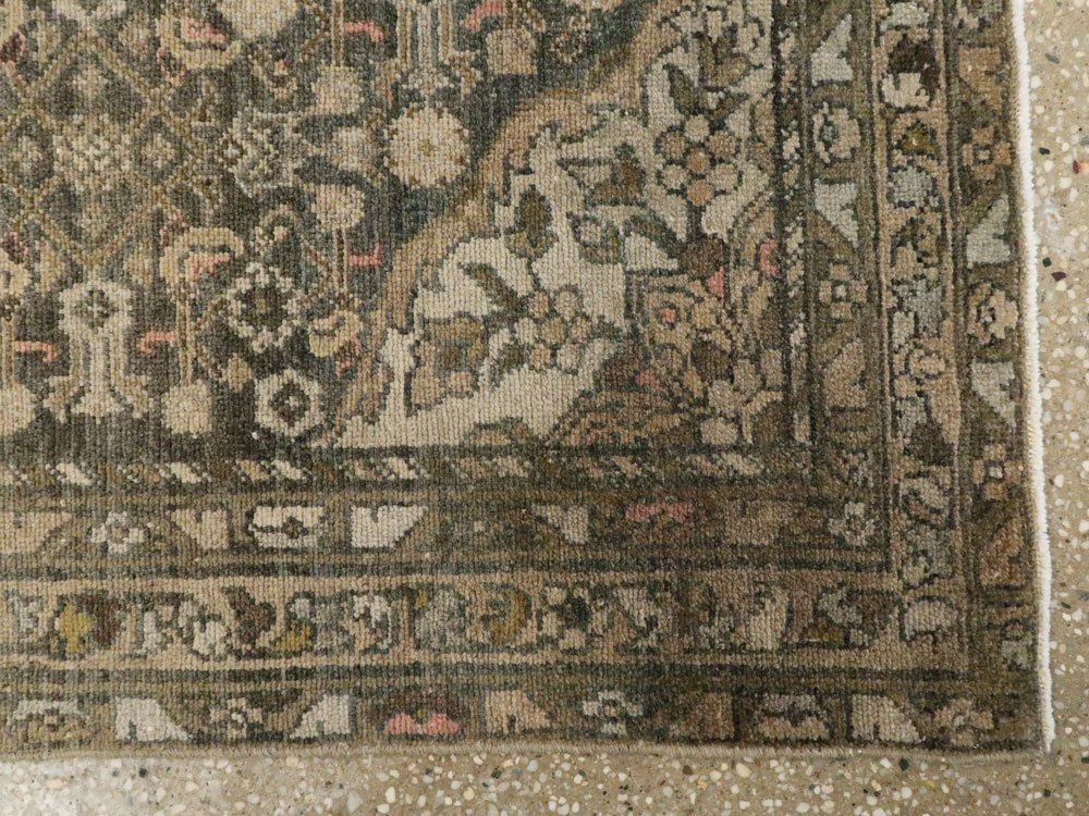 Vintage Persian Malayer Rug, No.20722 - Staging