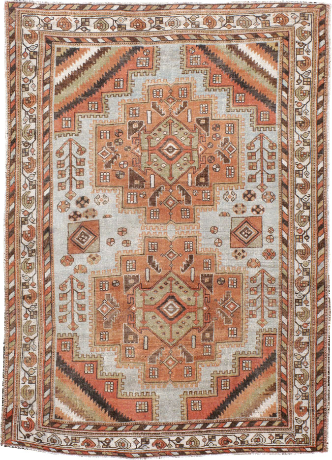 Vintage Persian Afshar Rug, No.20747 - Staging