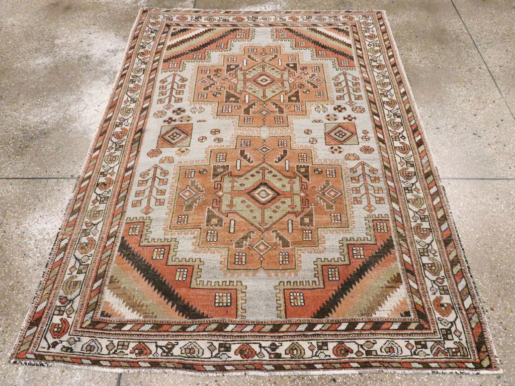 Vintage Persian Afshar Rug, No.20747 - Staging