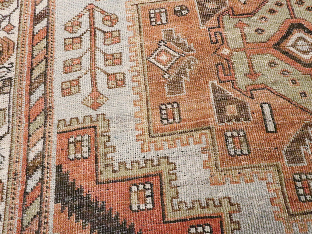 Vintage Persian Afshar Rug, No.20747 - Staging