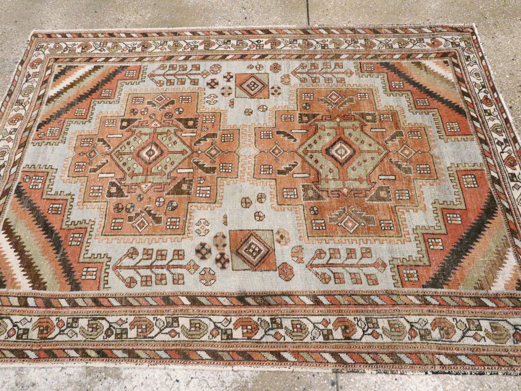 Vintage Persian Afshar Rug, No.20747 - Staging