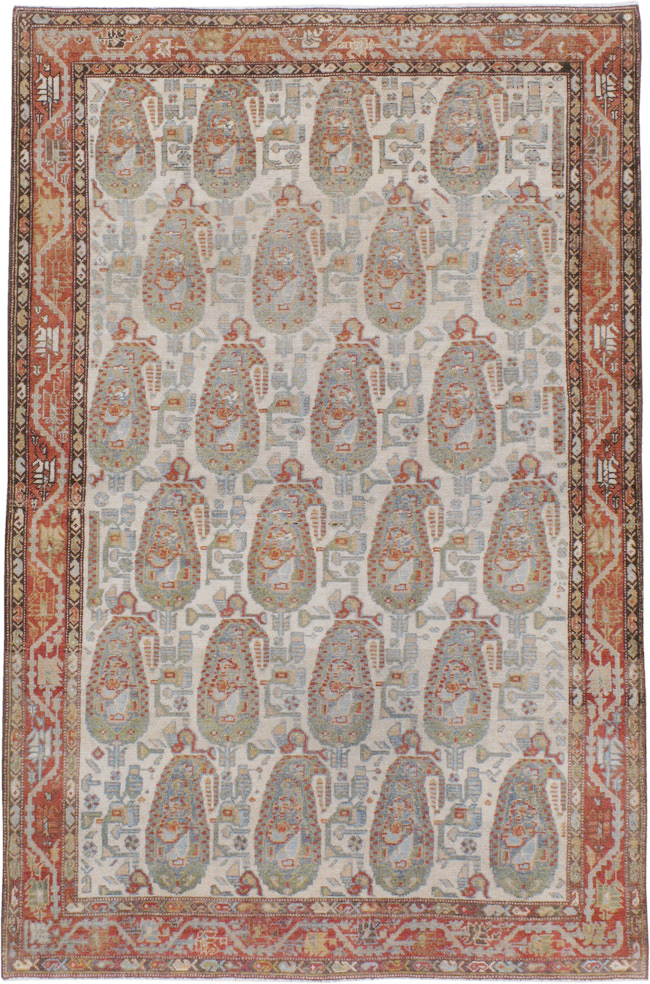 Antique Persian Malayer Rug, No.20748 - Staging