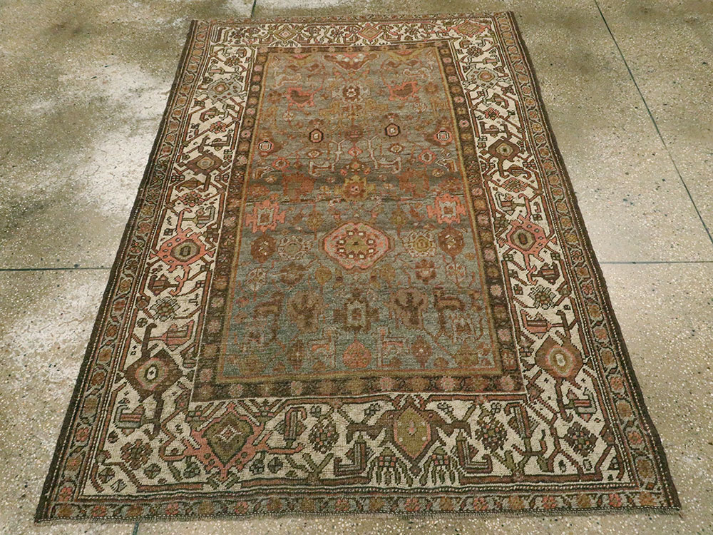 Vintage Persian Kurdish Rug, No.20758 - Staging