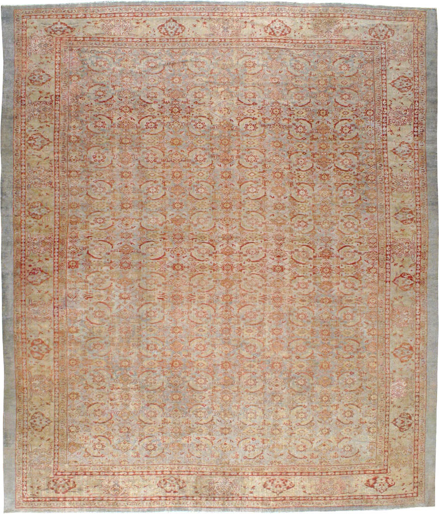 Antique Persian Mahal Square Carpet, No.20765 - Staging