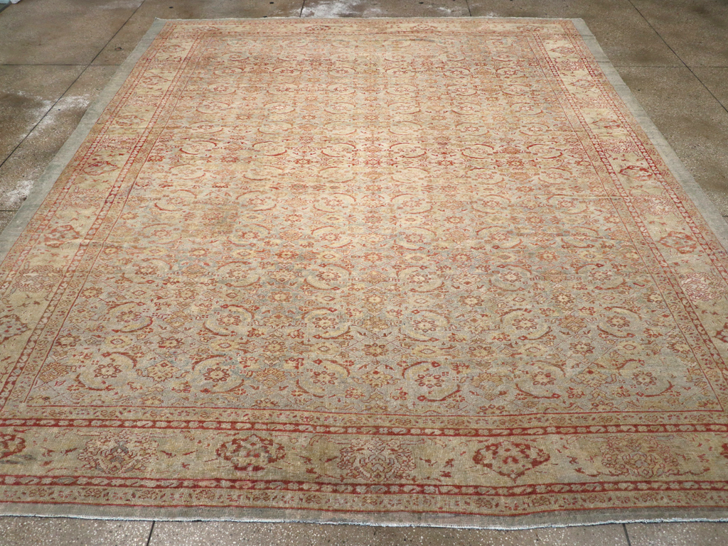 Antique Persian Mahal Square Carpet, No.20765 - Staging