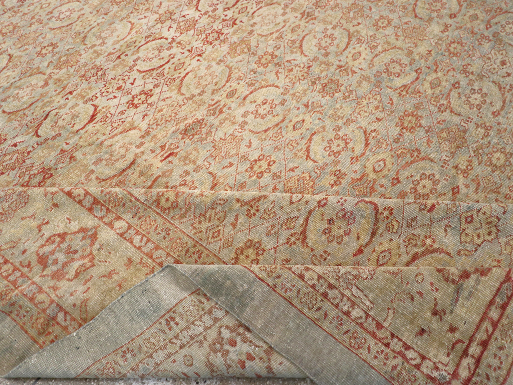 Antique Persian Mahal Square Carpet, No.20765 - Staging