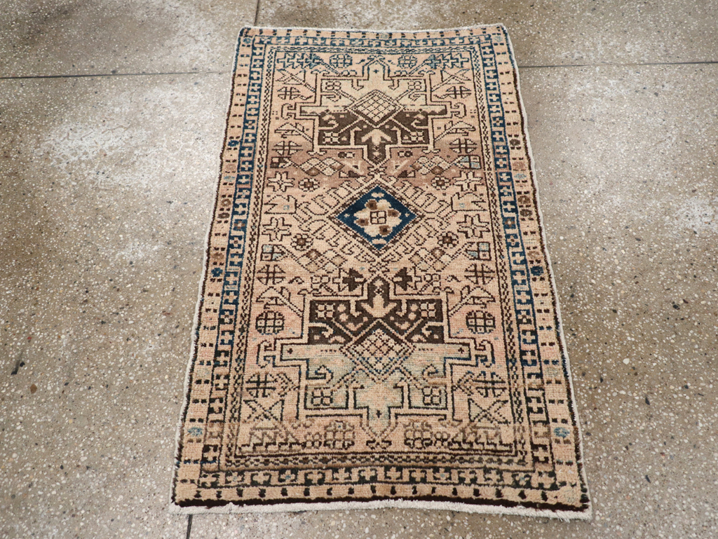 Vintage Persian Karajeh Throw Rug, No.20796 - Staging