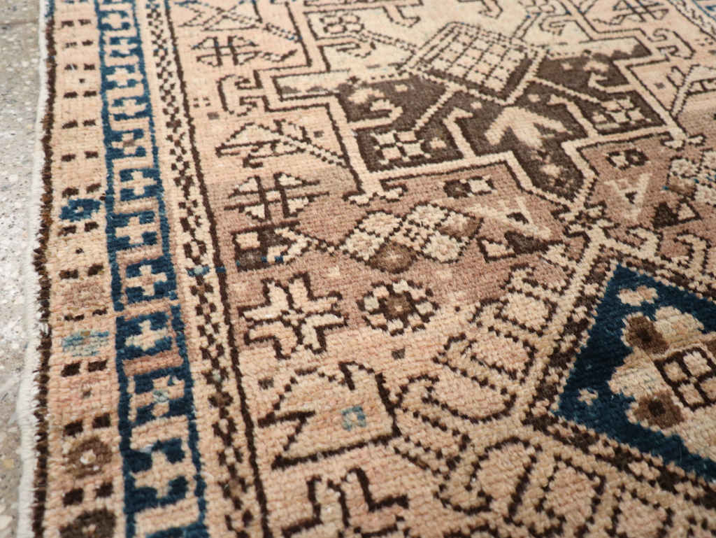 Vintage Persian Karajeh Throw Rug, No.20796 - Staging