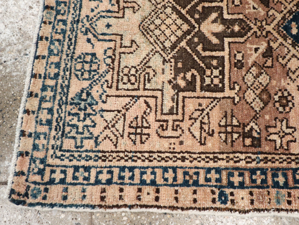 Vintage Persian Karajeh Throw Rug, No.20796 - Staging