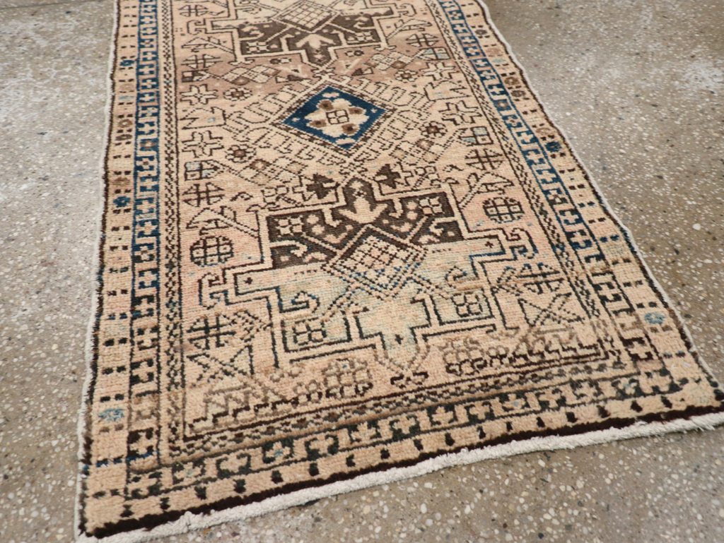 Vintage Persian Karajeh Throw Rug, No.20796 - Staging