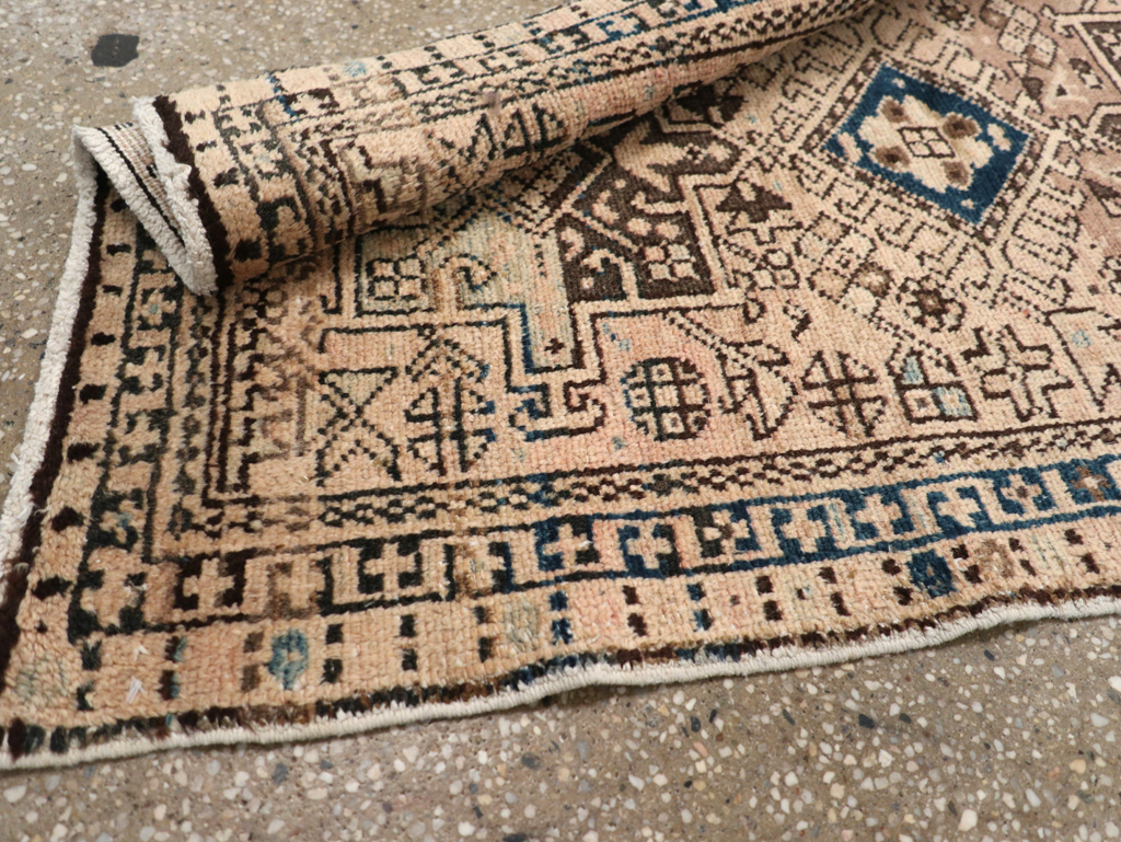 Vintage Persian Karajeh Throw Rug, No.20796 - Staging