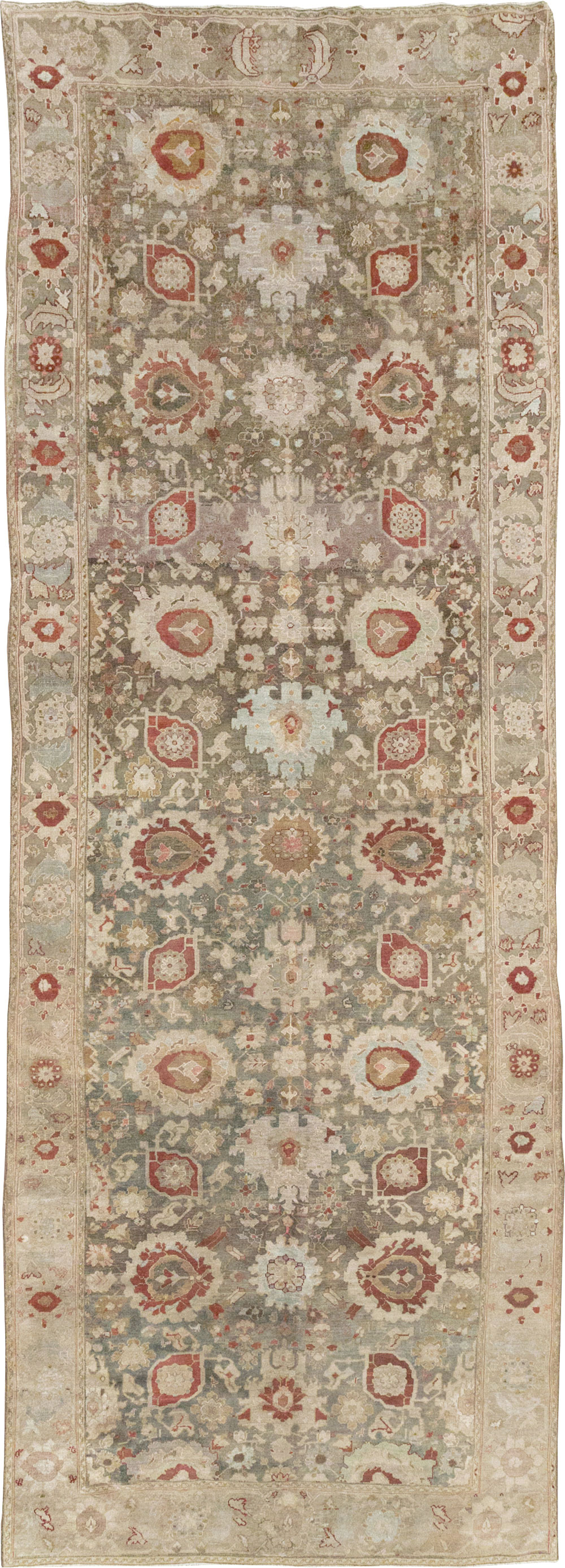 Antique Persian Malayer Wide Gallery Runner, No.20797 - Staging