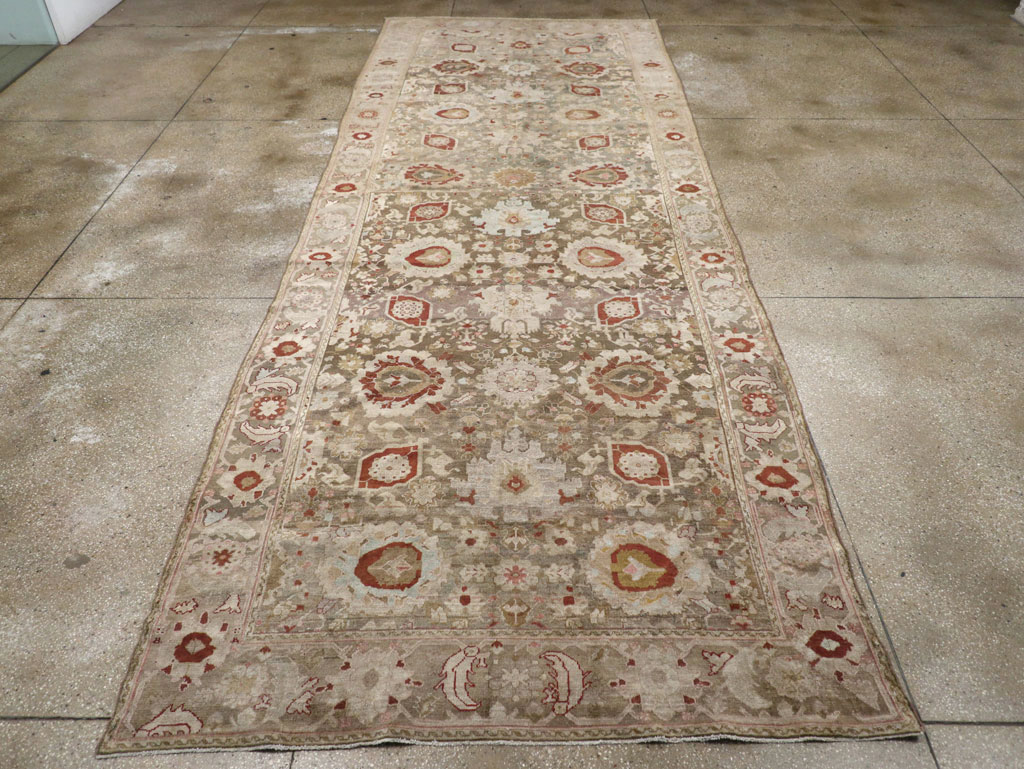 Antique Persian Malayer Wide Gallery Runner, No.20797 - Staging