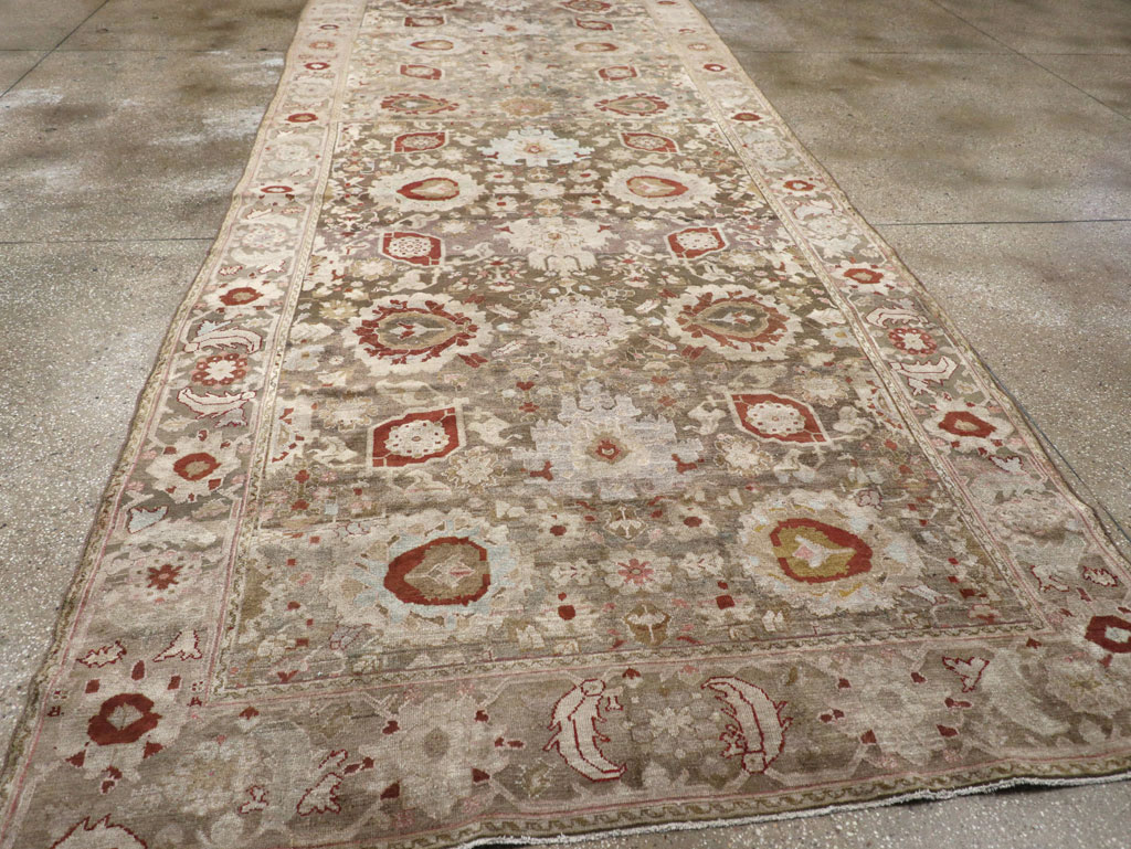 Antique Persian Malayer Wide Gallery Runner, No.20797 - Staging