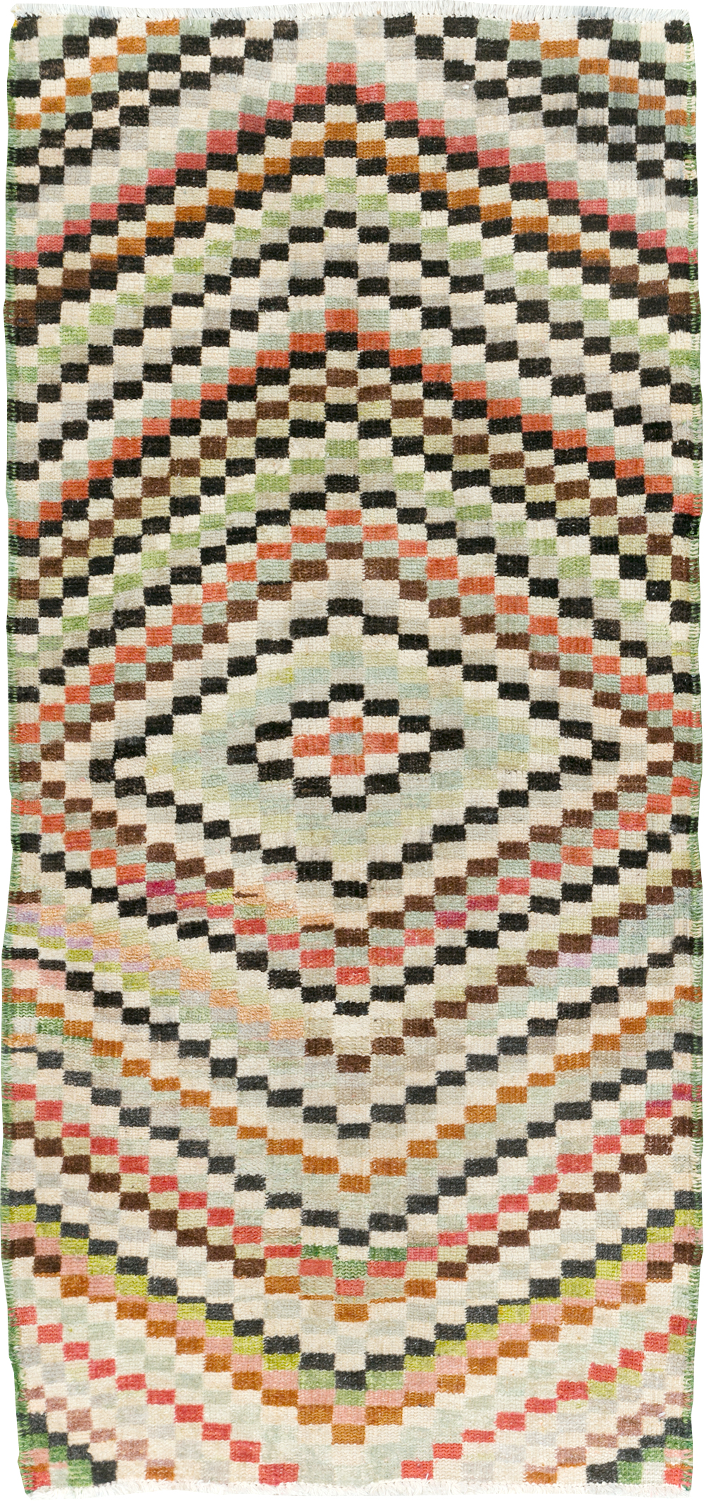 Vintage Deco Style Anatolian Rug, No.20808 - Staging