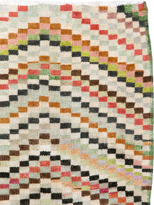 Vintage Deco Style Anatolian Rug, No.20808 - Staging
