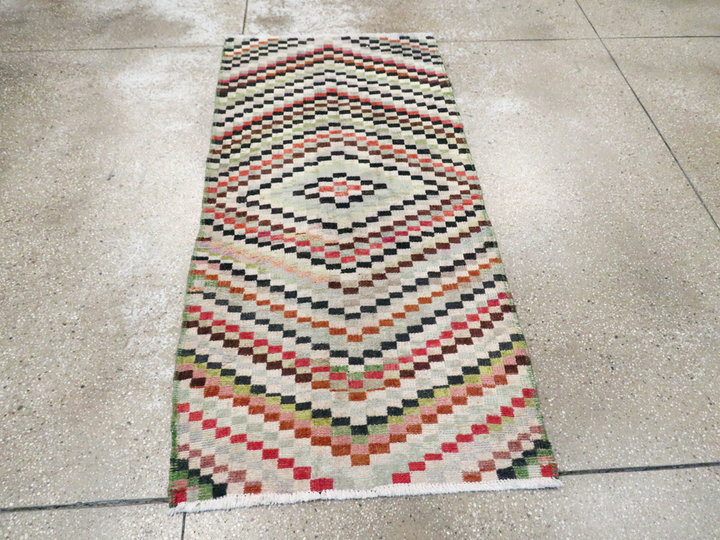 Vintage Deco Style Anatolian Rug, No.20808 - Staging