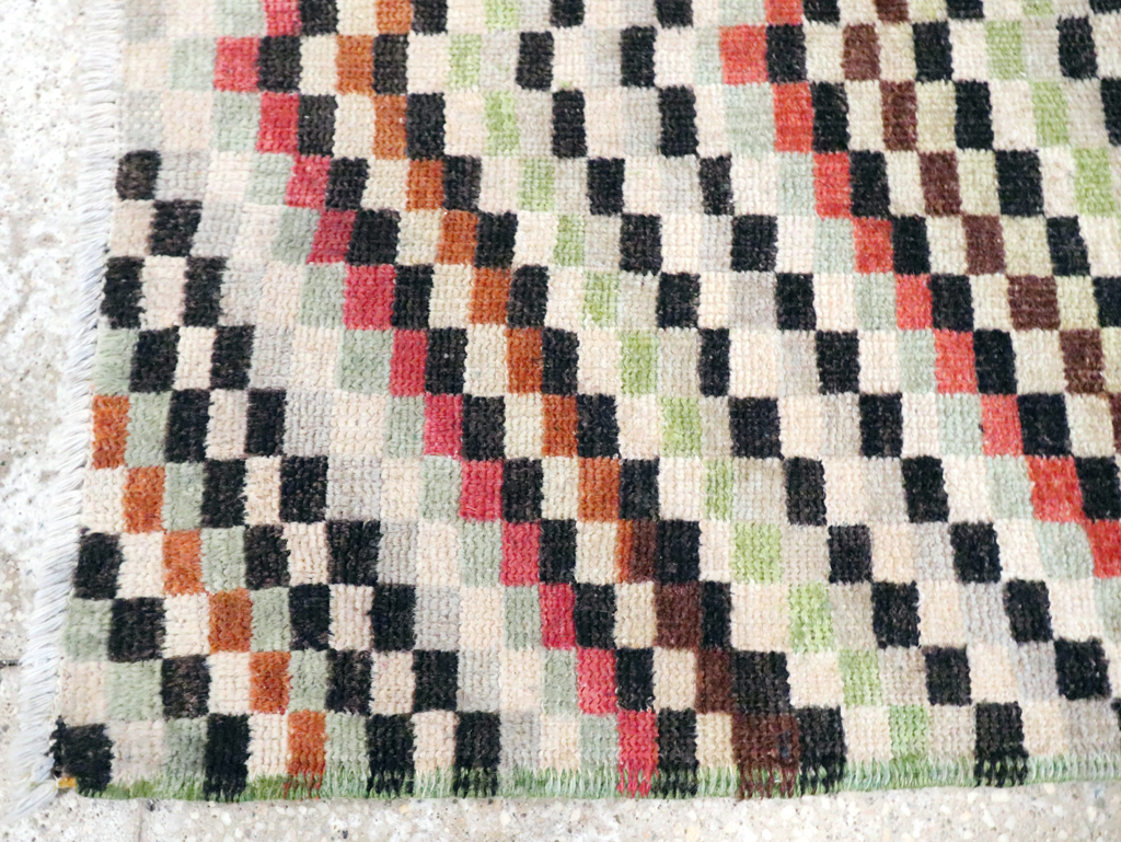 Vintage Deco Style Anatolian Rug, No.20808 - Staging