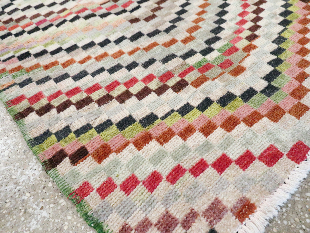 Vintage Deco Style Anatolian Rug, No.20808 - Staging