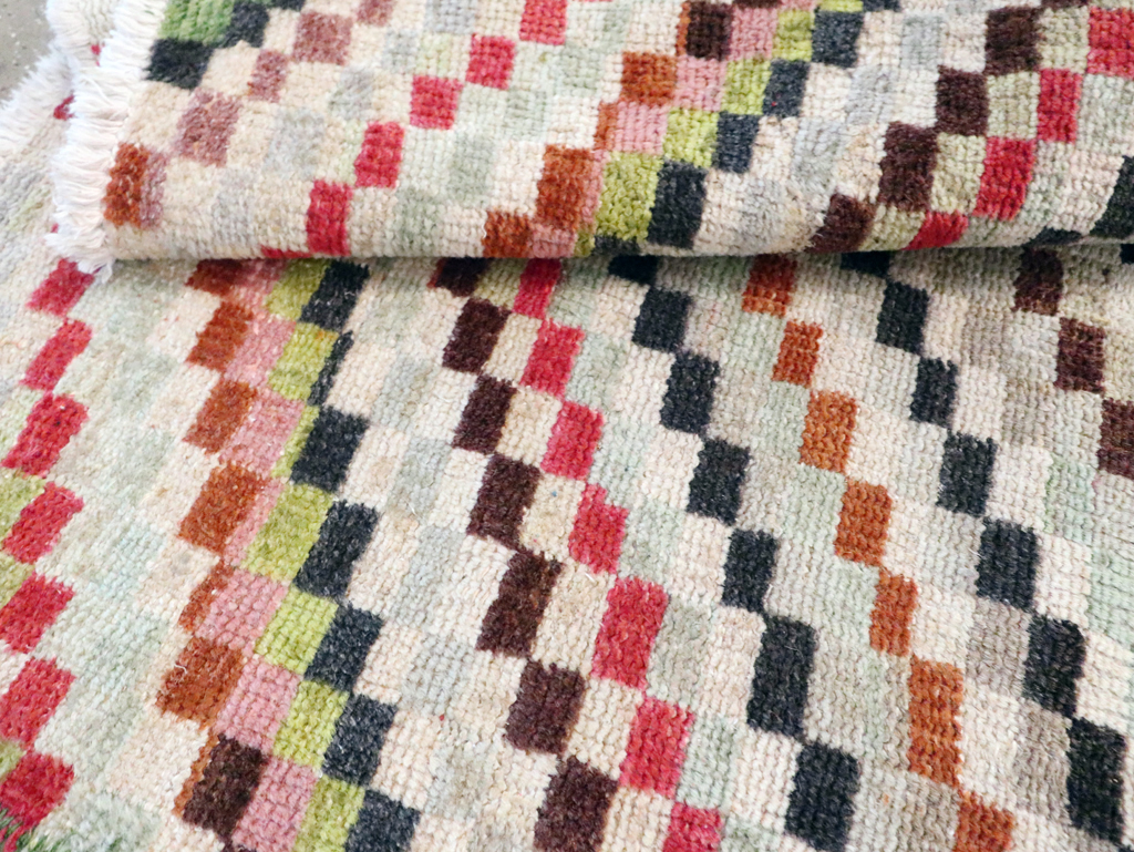 Vintage Deco Style Anatolian Rug, No.20808 - Staging