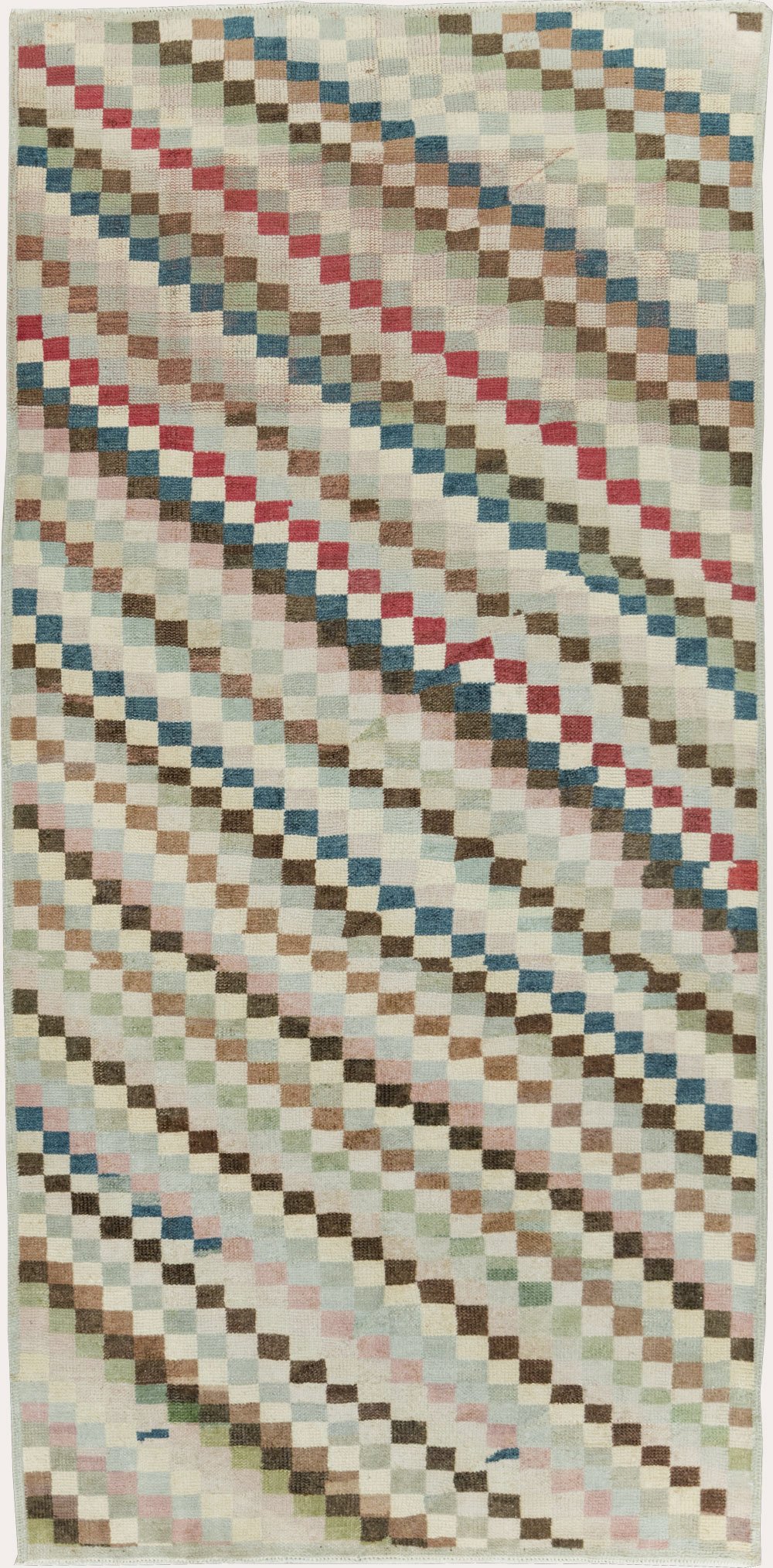 Vintage Turkish Anatolian Distressed Rug, No.20830 - Staging