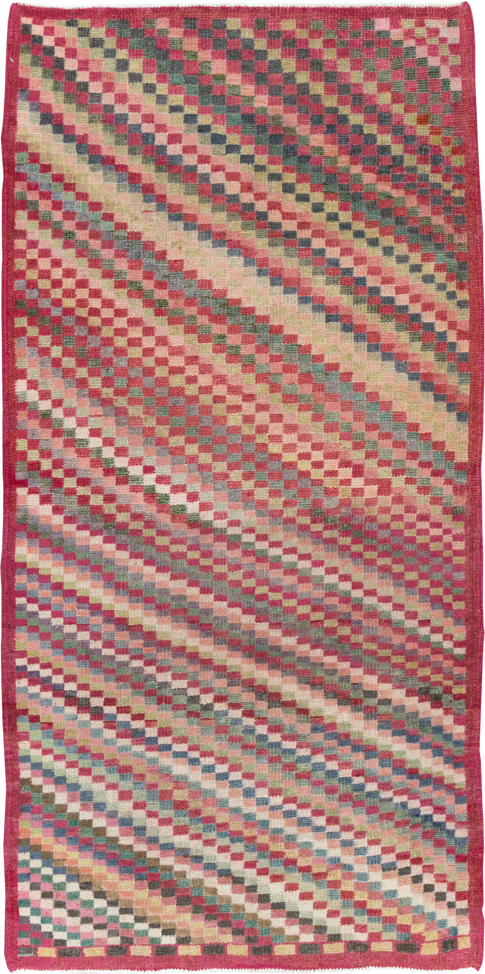 Vintage Turkish Anatolian Throw Rug, No.20843 - Staging