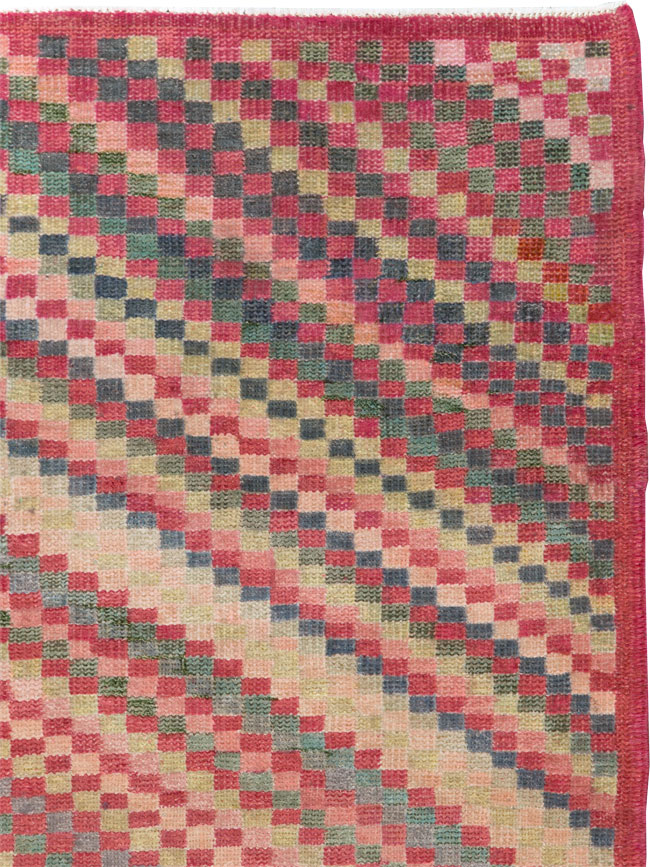 Vintage Turkish Anatolian Throw Rug, No.20843 - Staging