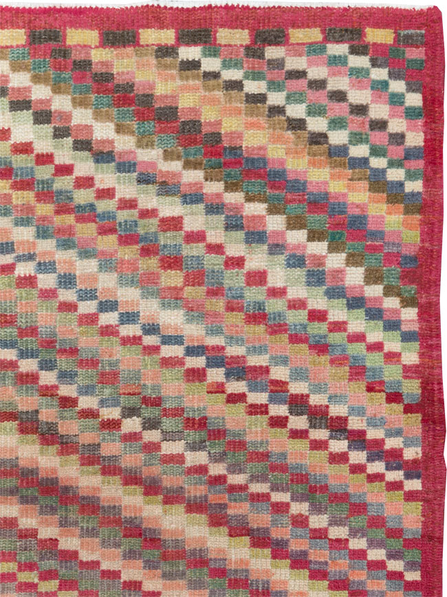 Vintage Turkish Anatolian Throw Rug, No.20843 - Staging