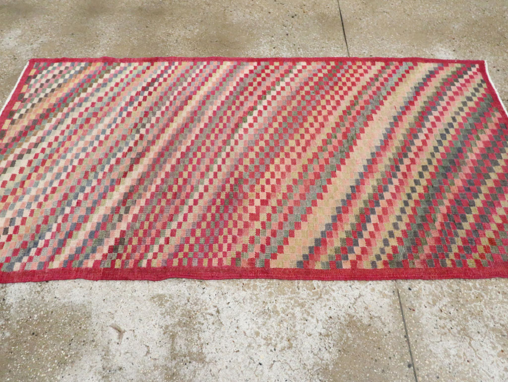 Vintage Turkish Anatolian Throw Rug, No.20843 - Staging