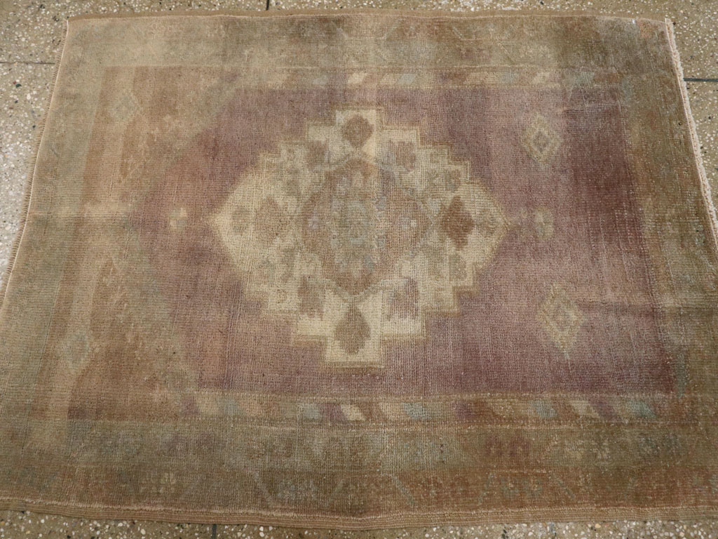 Antique Turkish Oushak Rug, No.20881 - Staging
