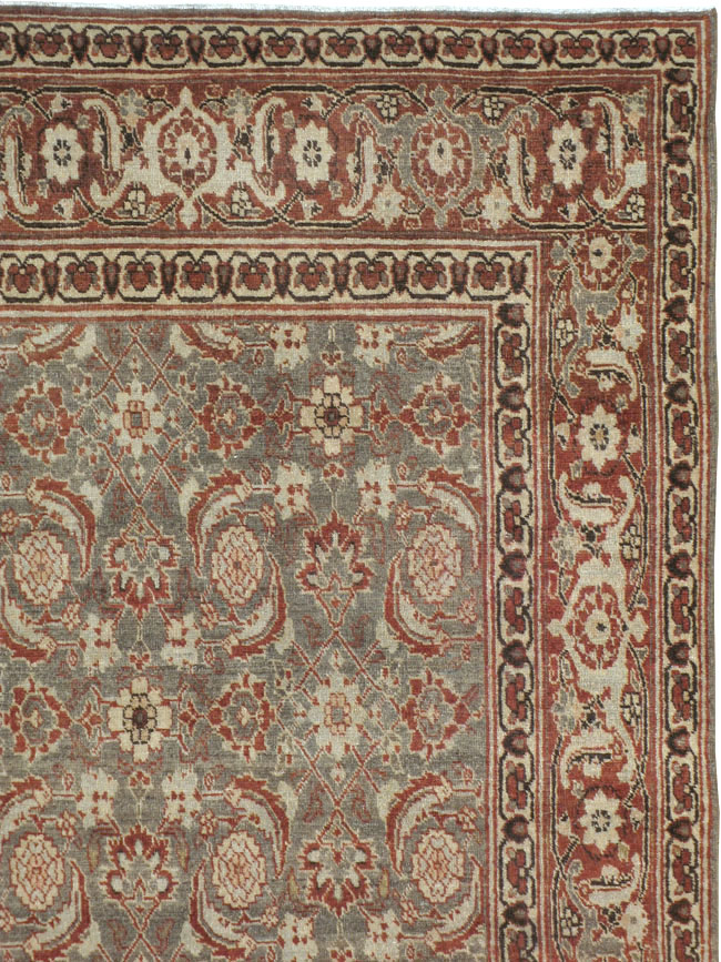 Antique Persian Tabriz Rug, No.20887 - Staging