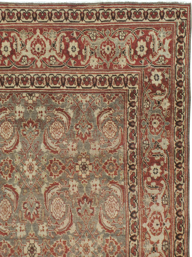 Antique Persian Tabriz Rug, No.20887 - Staging