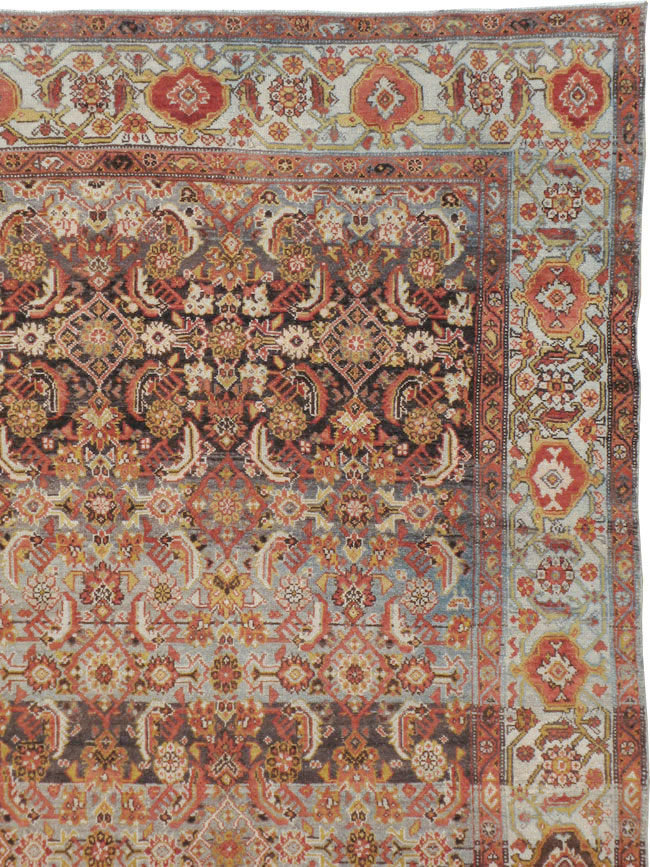 Vintage Persian Malayer Wide Gallery Runner, No.20911 - Staging