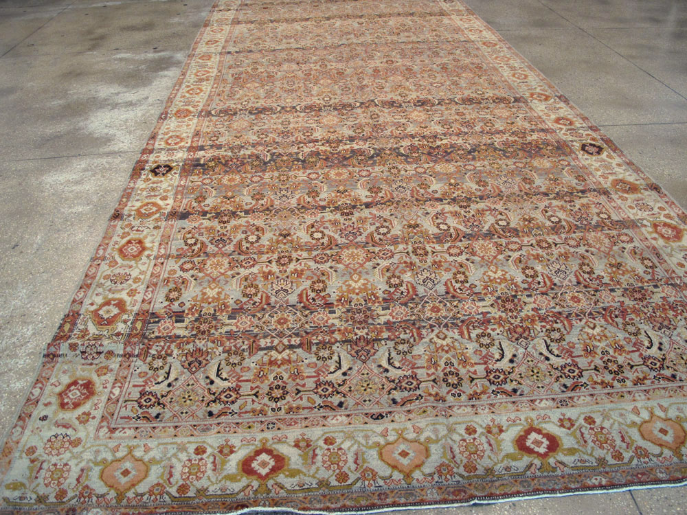Vintage Persian Malayer Wide Gallery Runner, No.20911 - Staging