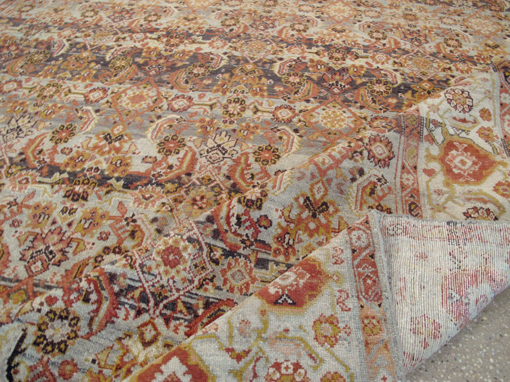 Vintage Persian Malayer Wide Gallery Runner, No.20911 - Staging