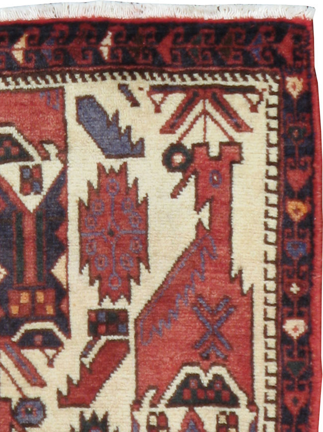 Vintage Persian Afshar Rug, No.20916 - Staging