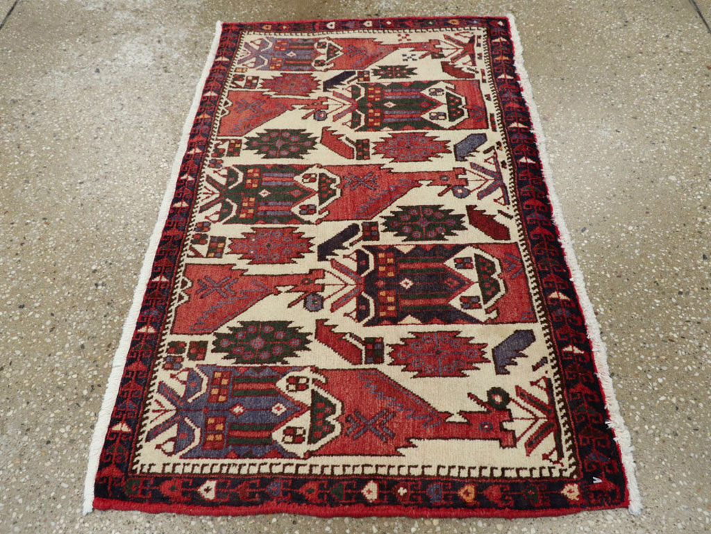 Vintage Persian Afshar Rug, No.20916 - Staging
