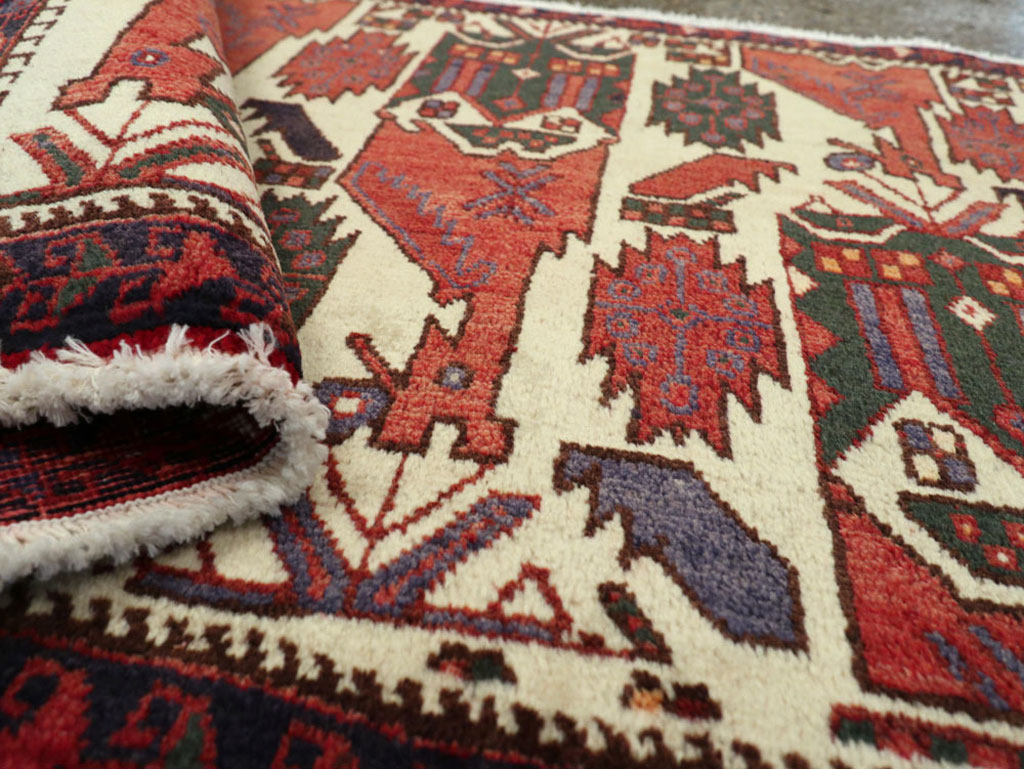 Vintage Persian Afshar Rug, No.20916 - Staging