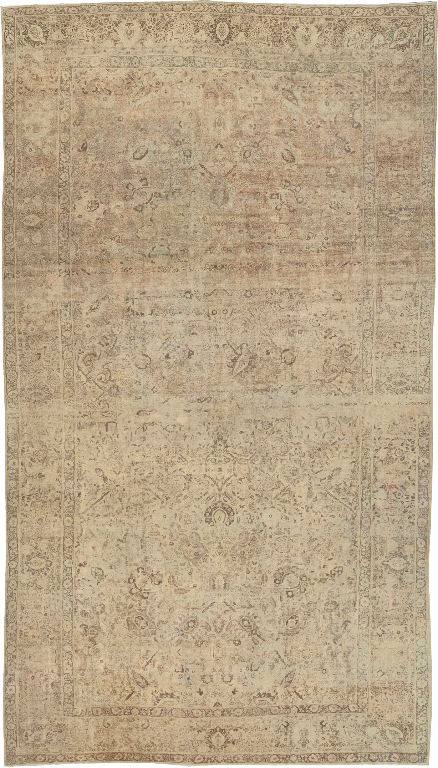 Antique Persian Tabriz Oversize Carpet, No.20929 - Staging