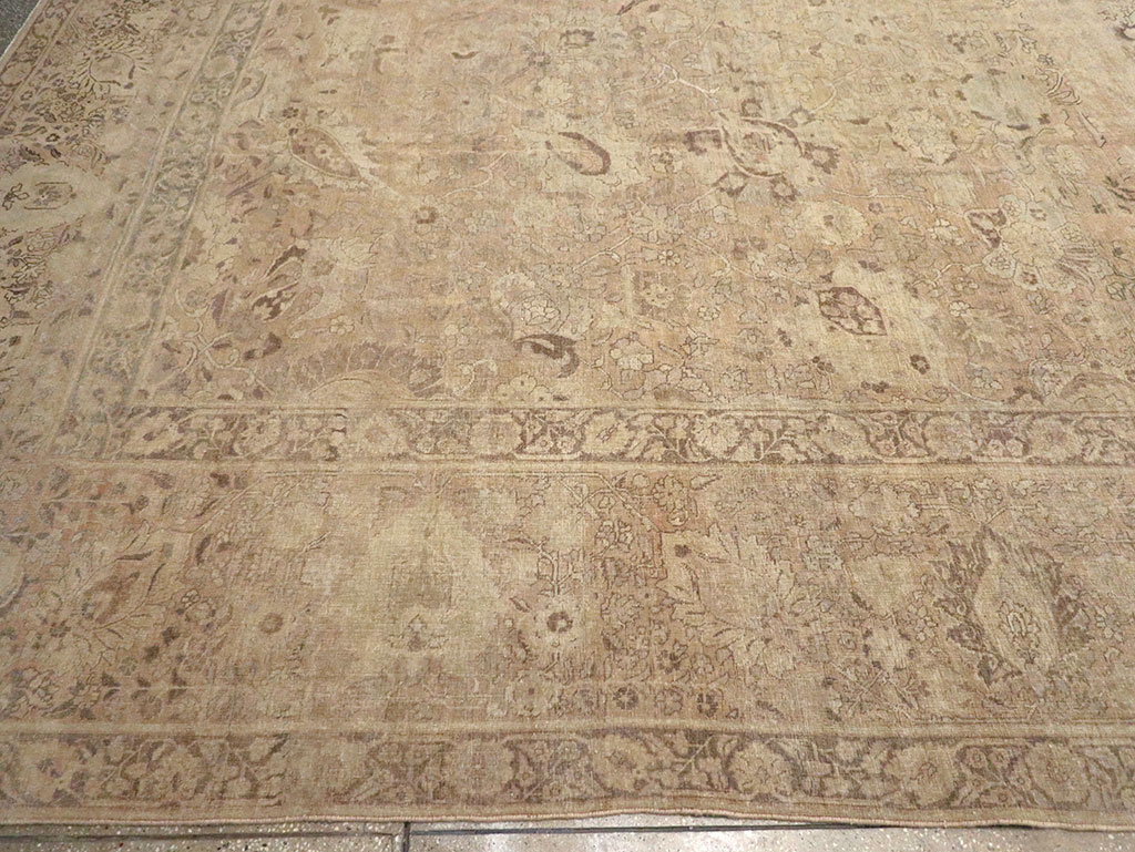 Antique Persian Tabriz Oversize Carpet, No.20929 - Staging