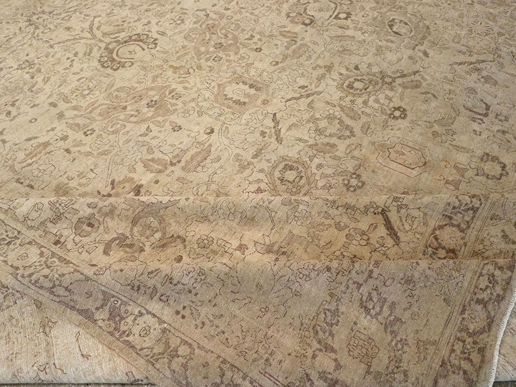 Antique Persian Tabriz Oversize Carpet, No.20929 - Staging