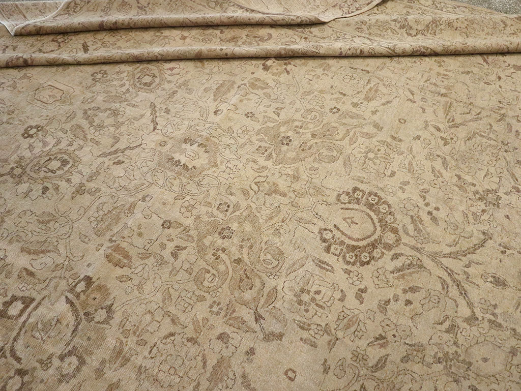 Antique Persian Tabriz Oversize Carpet, No.20929 - Staging