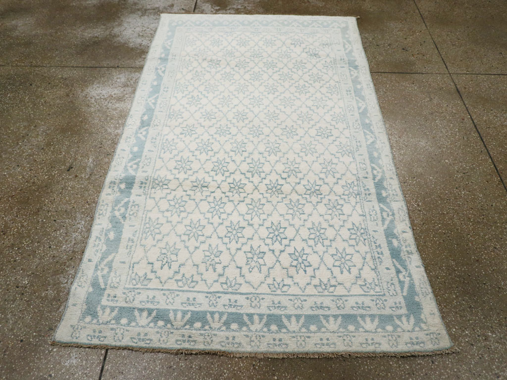 Vintage Indian Cotton Agra Rug, No.20934 - Staging