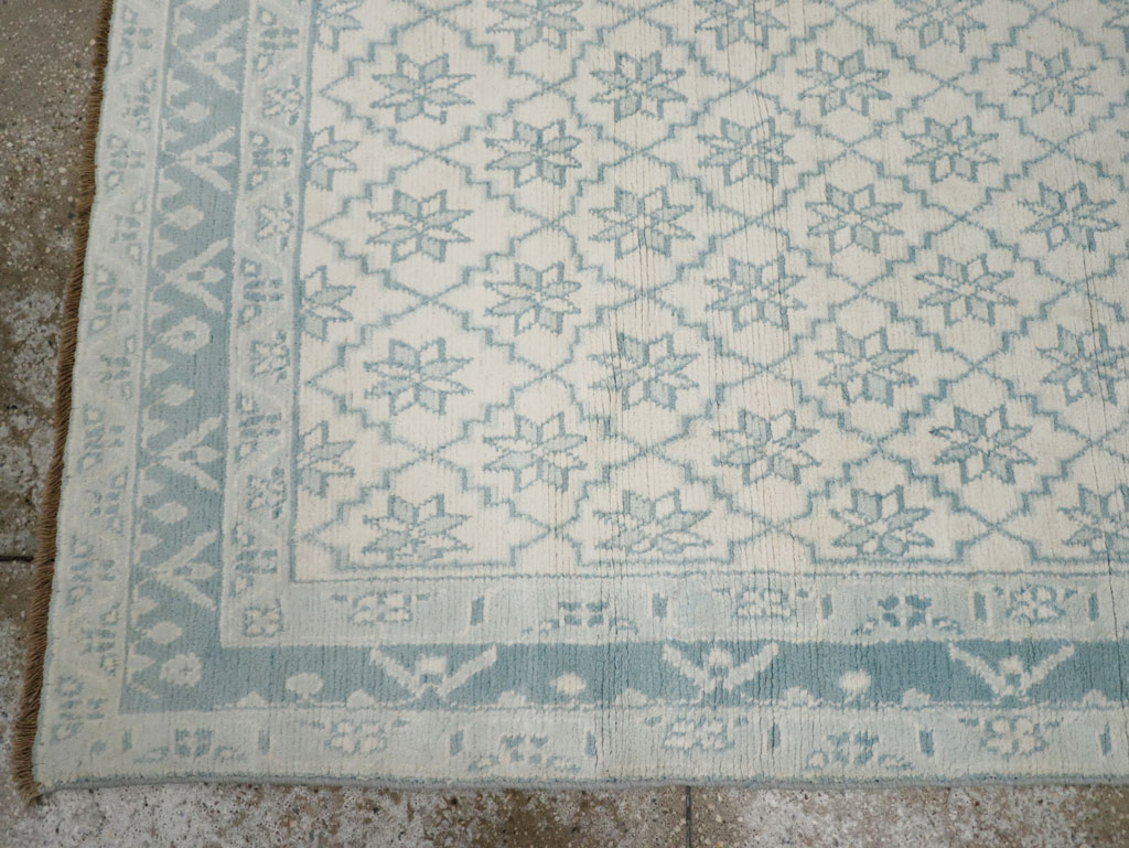 Vintage Indian Cotton Agra Rug, No.20934 - Staging